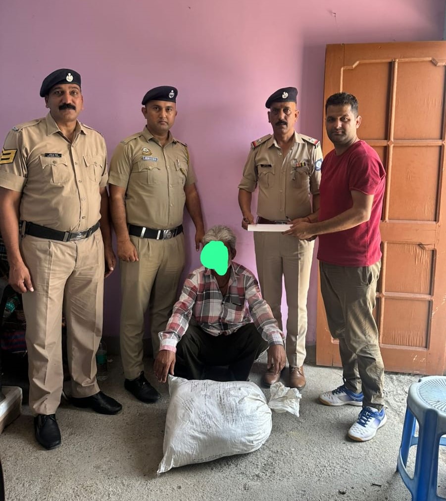 पोंटा साहेब में रिहायशी मकान से 17 किलो भुक्कीबरामद , एक गिरफ्तार