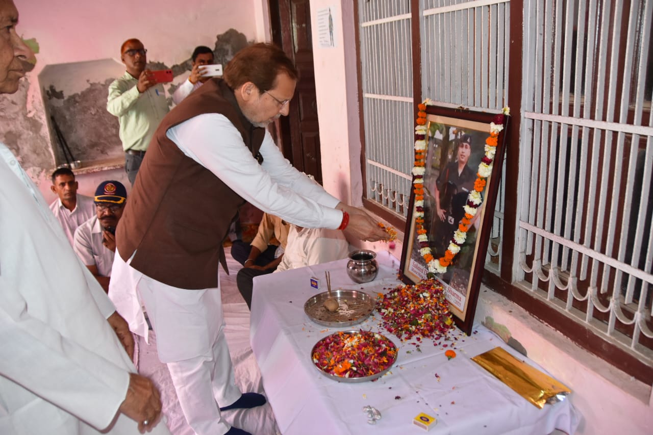 पलवल : शहीद दिनेश कुमार की शहादत पर देश गर्वित: अरविंद शर्मा