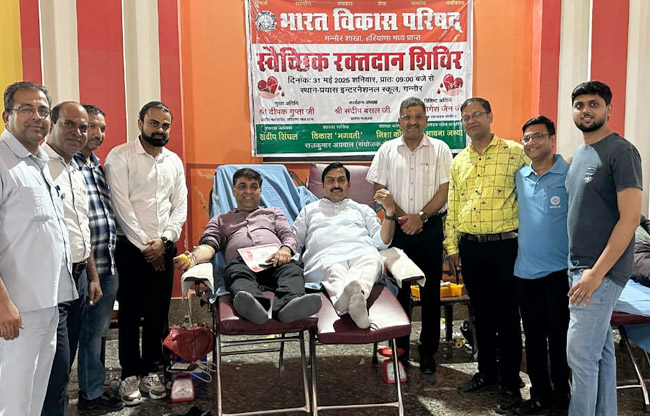 सोनीपत: डॉ. संजय जैन की स्मृति में रक्तदान व स्वास्थ्य जांच शिविर