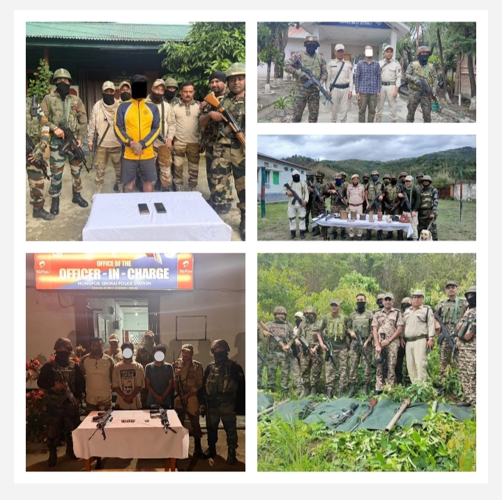 मणिपुर मेें तीन उग्रवादी गिरफ्तार, बड़े पैमाने पर हथियार बरामद