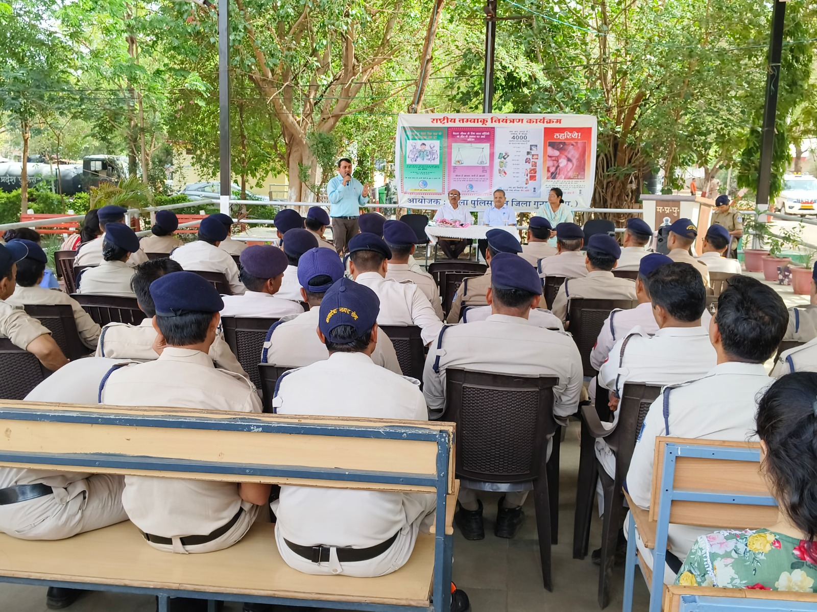 गुनाः पुलिस ने लिया संकल्प तंबाकू और नशे से दूर रहेंगे