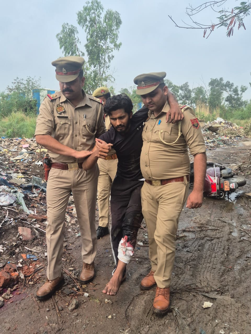 गाजियाबाद में एक ओर पुलिस मुठभेड़, लुटेरा घायल