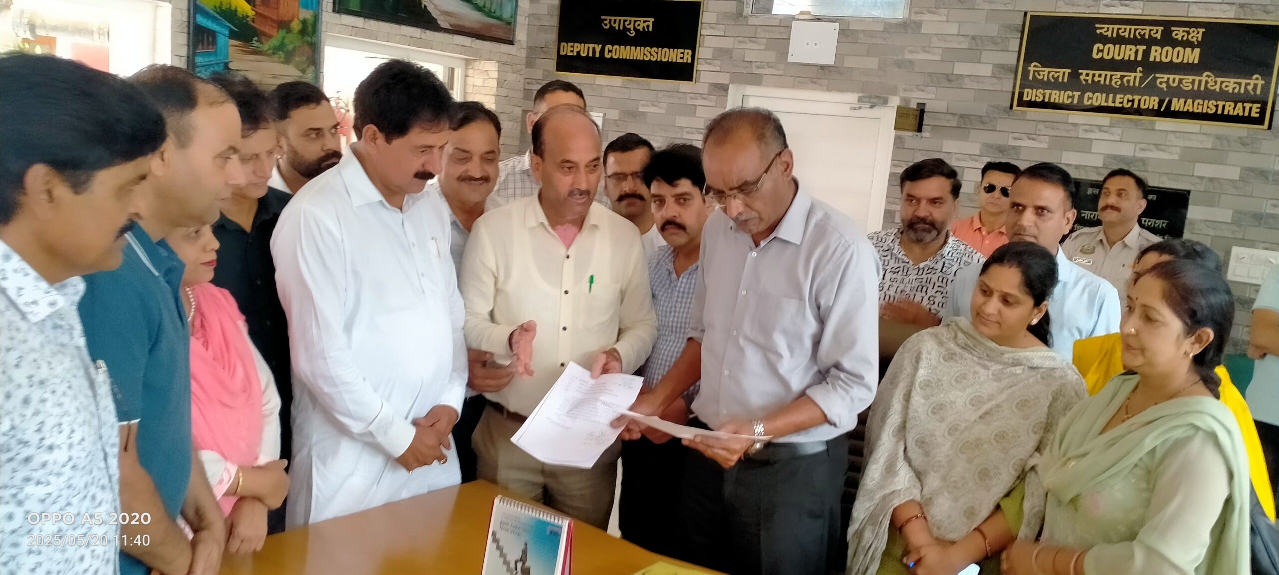 जिला परिषद के वार्डों में पुनर्शिमांकन को लेकर भाजपा ने डीसी को ज्ञापन सोंपा
