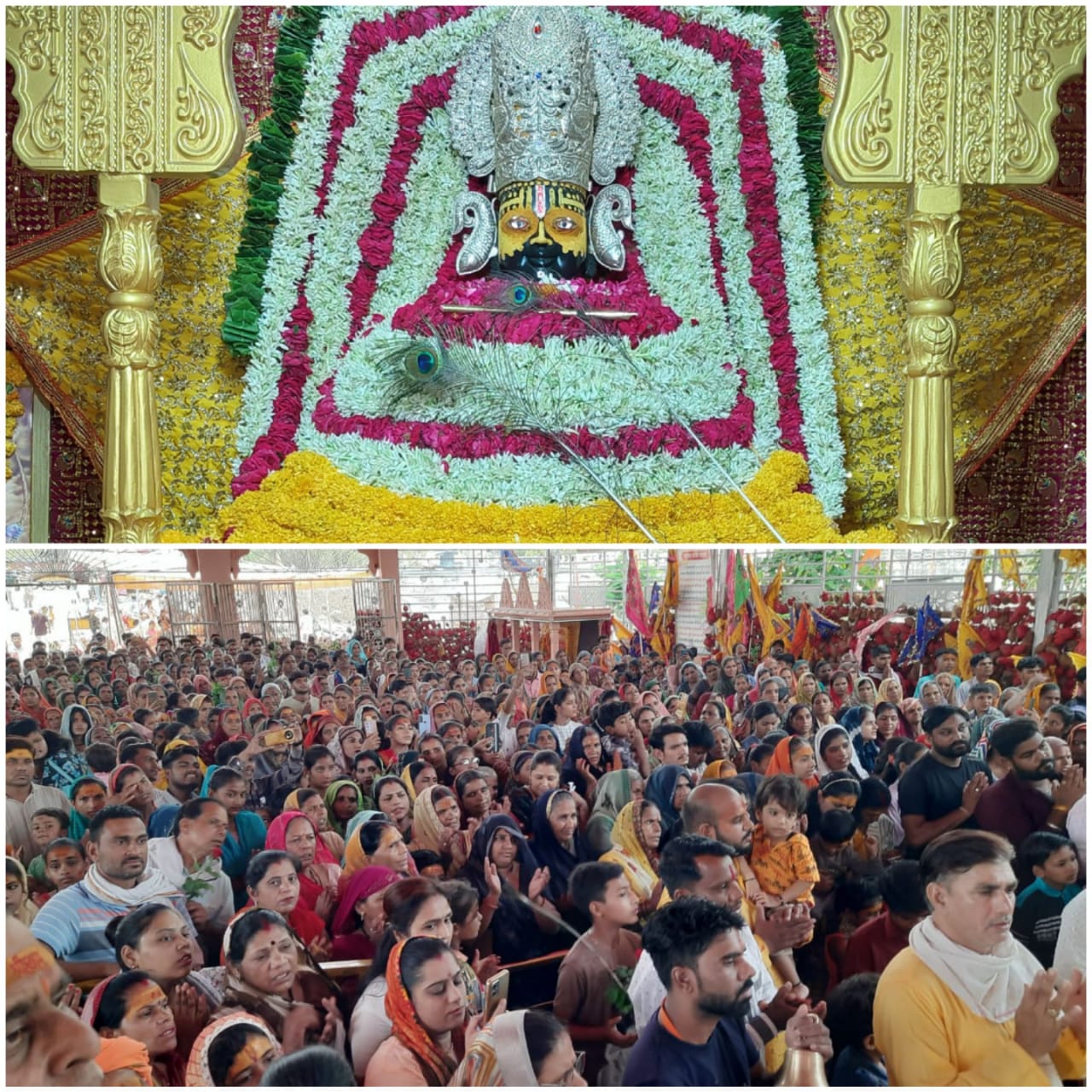 राजगढ़ः रातरानी पुष्प व आम्रपात्र से बाबा खाटू श्यामजी का विशेष श्रंगार, भक्तजनों ने लिया दर्शनलाभ