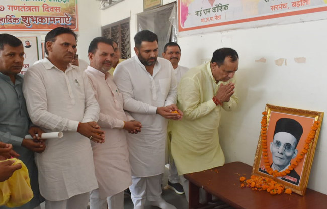 सोनीपत: विचारक और राष्ट्रभक्ति के प्रतीक है वीर सावरकर: बड़ौली