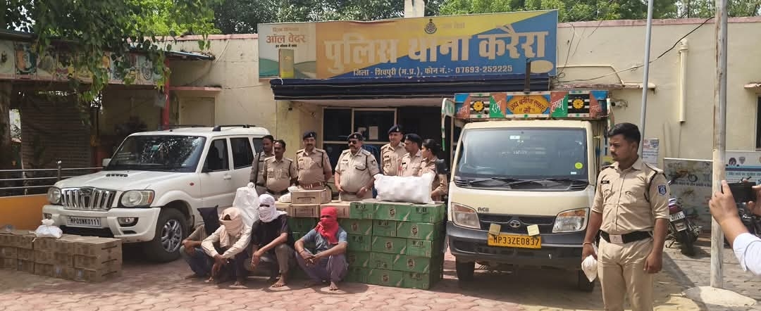 अवैध शराब की तस्करी का भंडाफोड़, 110 पेटी अवैध शराब बरामद