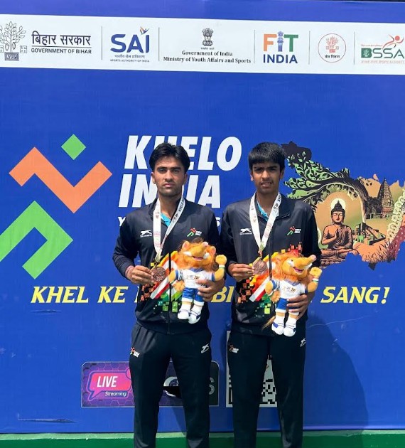 राउंडग्लास टेनिस अकादमी के एथलीट्स ने खेलो इंडिया यूथ गेम्स में जीते पांच पदक