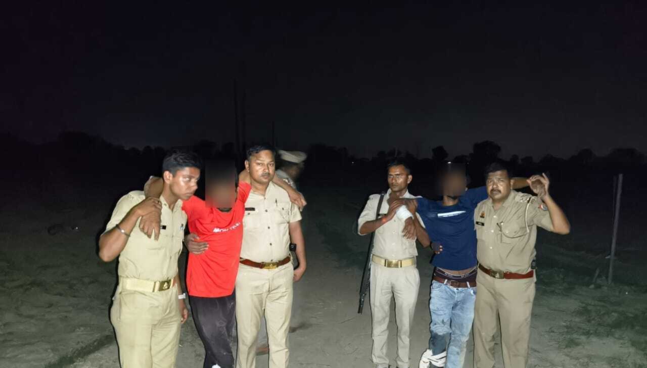 दोहरे हत्याकांड के दो हत्यारोपी मुठभेड़ में गिरफ्तार, गोली लगी