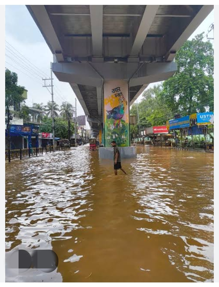 भारी बारिश के कारण गुवाहाटी के कई इलाके जलमग्न