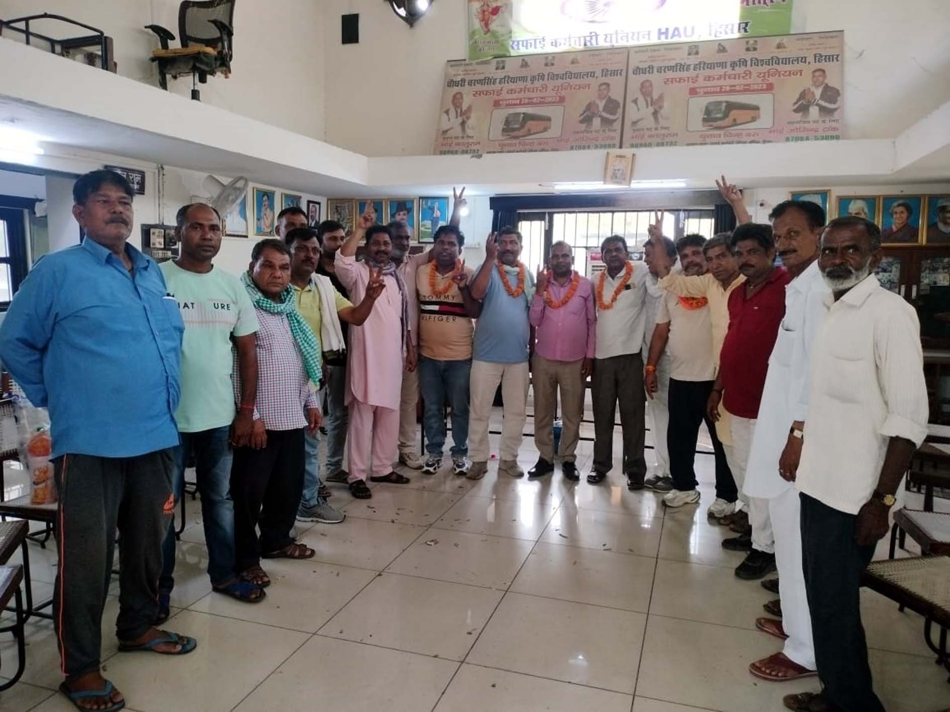 हिसार : अनित चुटेला सर्व सम्मति से बने एचएयू सफाई कर्मचारी यूनियन के प्रधान