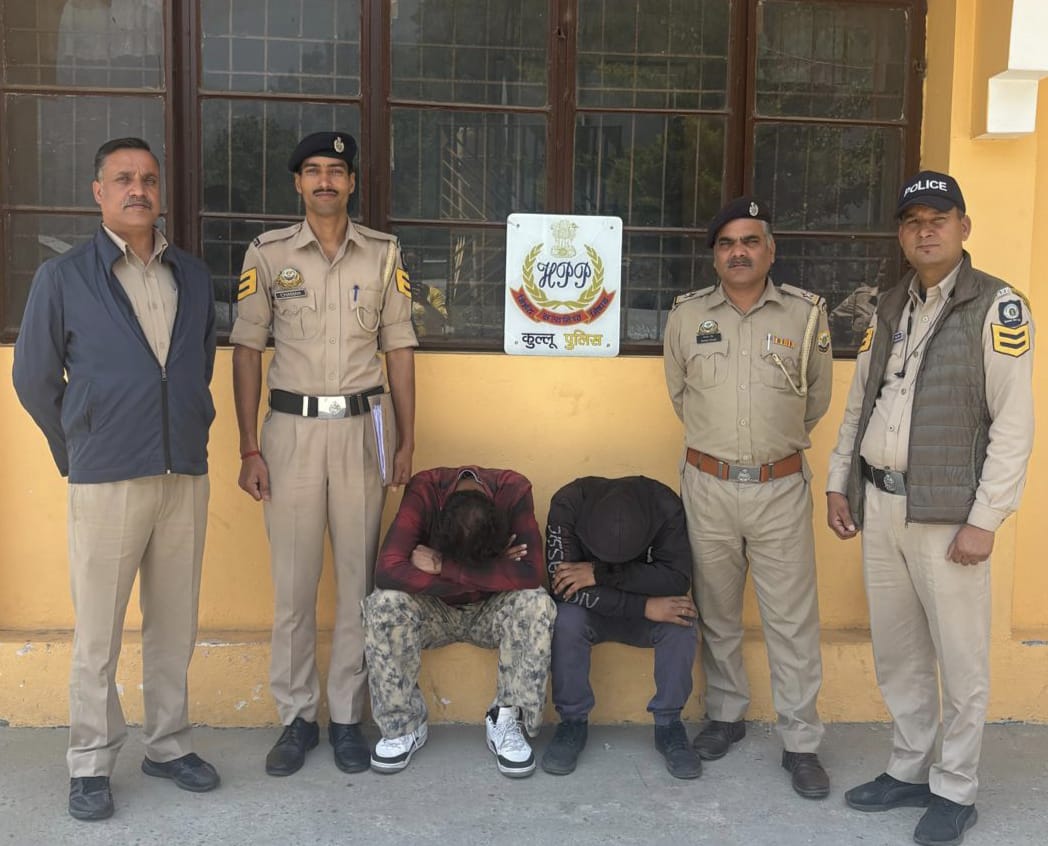 कुल्लू-मनाली मार्ग पर हेरोइन की बड़ी खेप बरामद, दो हरियाणा निवासी गिरफ्तार