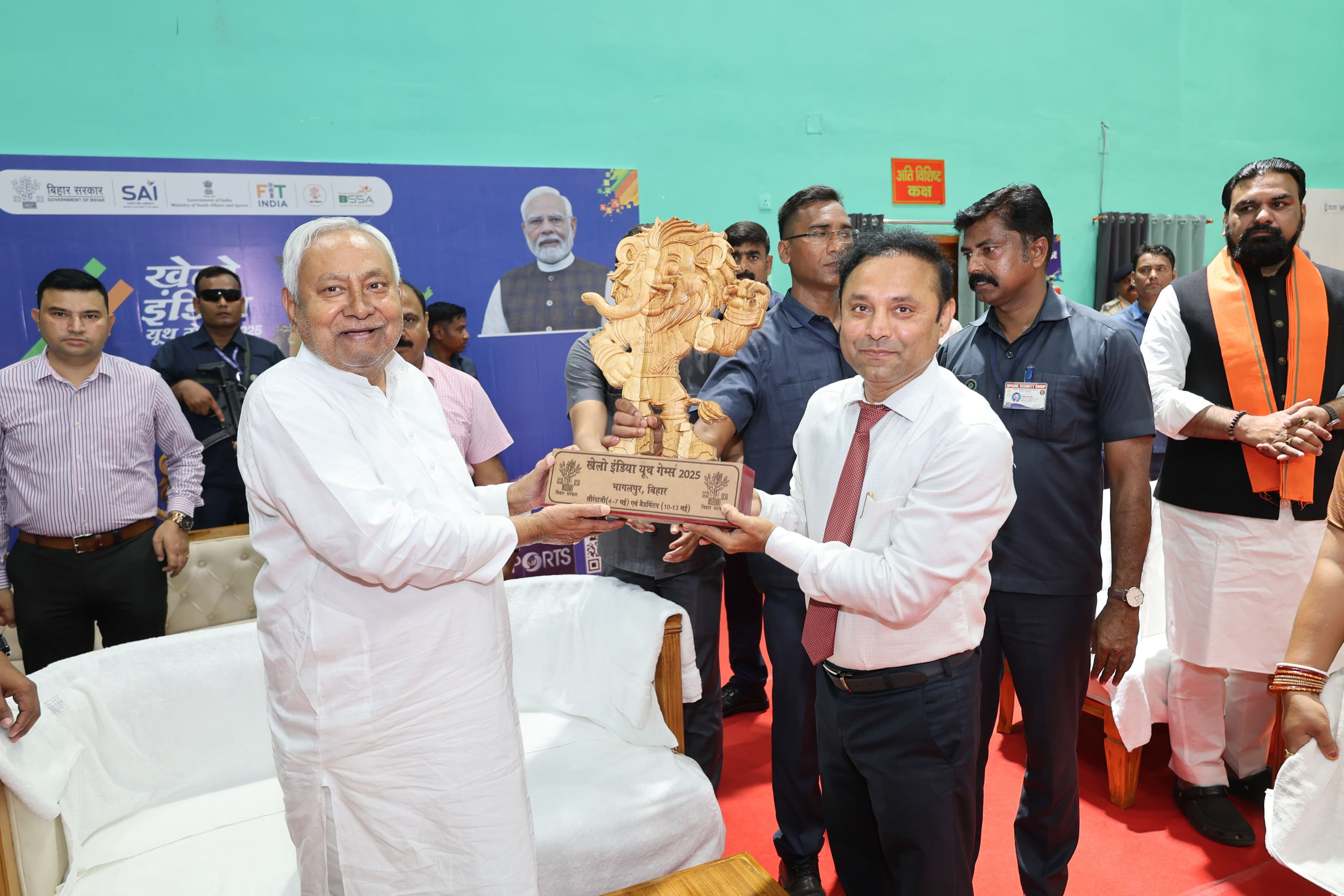 खेलो इंडिया यूथ गेम्स 2025 के दौरान भागलपुर पहुंचे मुख्यमंत्री नीतीश कुमार