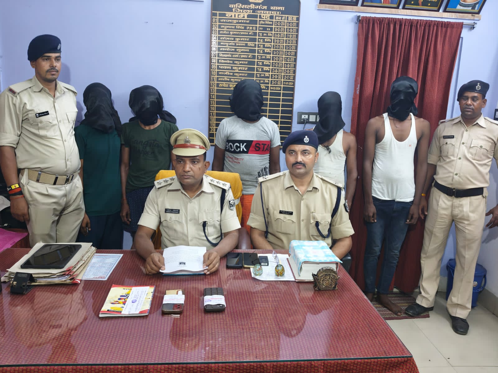 नवादा में पांच साइबर ठग को पुलिस ने किया गिरफ्तार