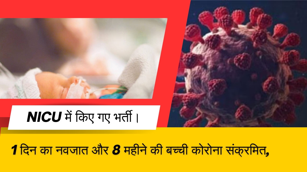 1 दिन का नवजात और 8 महीने की बच्ची कोरोना संक्रमित, NICU में किए गए भर्ती।