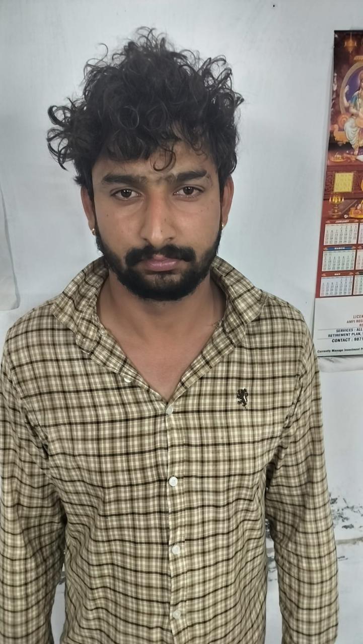 फरीदाबाद : गाड़ी का शीशा तोडक़र नगदी व चेन चुराने वाला आरोपी गिरफ्तार