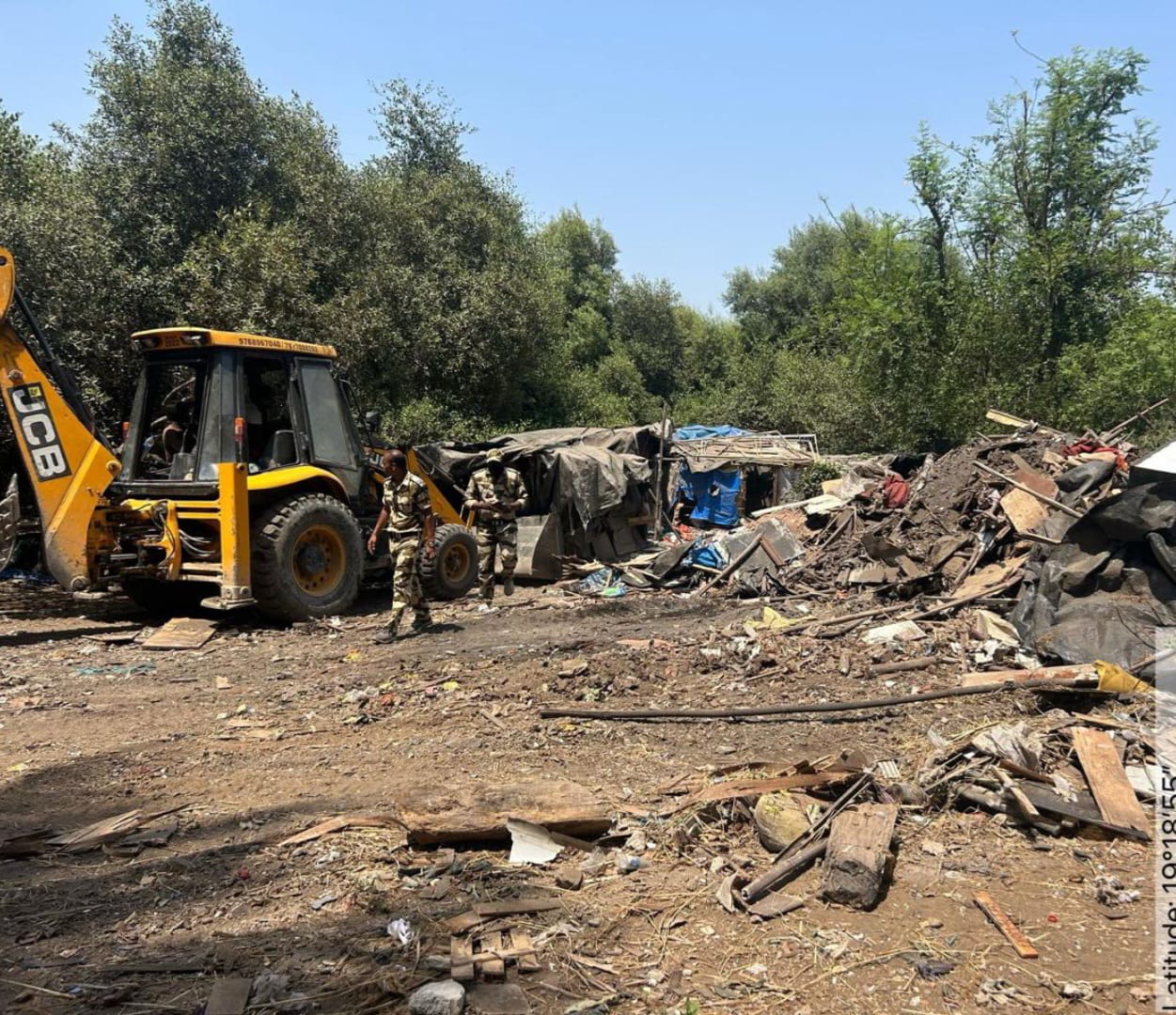Thane forest department removed encroachment Thane forest department removed encroachment