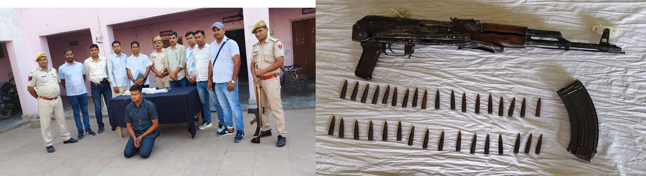 सोनू चंबल गैंग पर कसा शिकंजा:एजीटीएफ ने एके-47 और 34 जिंदा कारतूस के साथ दो को पकडा