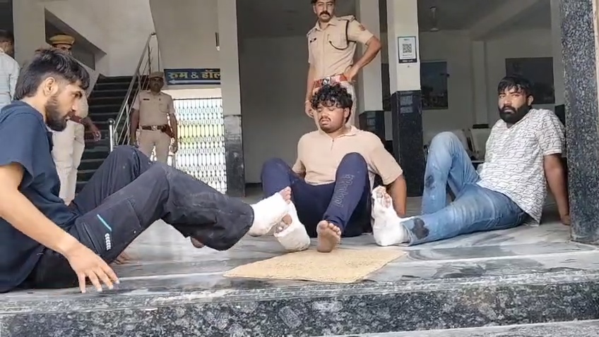 गोलीकाण्ड व हत्या के मामले में तीन आरोपित पकड़े, पुलिस ने करवाई मौका तस्दीक