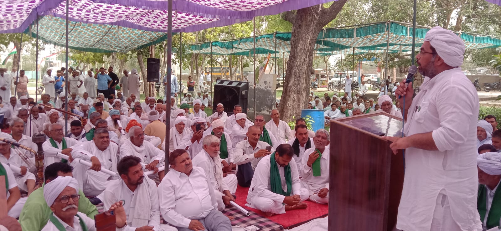 जींद : आंदोलन में मारे गए साथियों काे किसानों ने दी श्रद्धांजलि