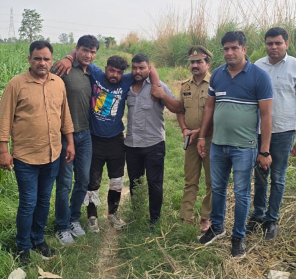 गाजियाबाद : हत्या का आराेपित पुलिस मुठभेड़ में गिरफ्तार